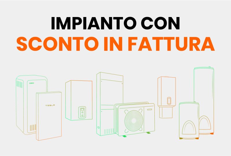 sconto in fattura per impianti ad energie rinnovabili